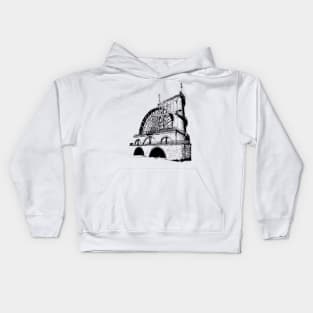 Laxey Water Wheel Vector Kids Hoodie